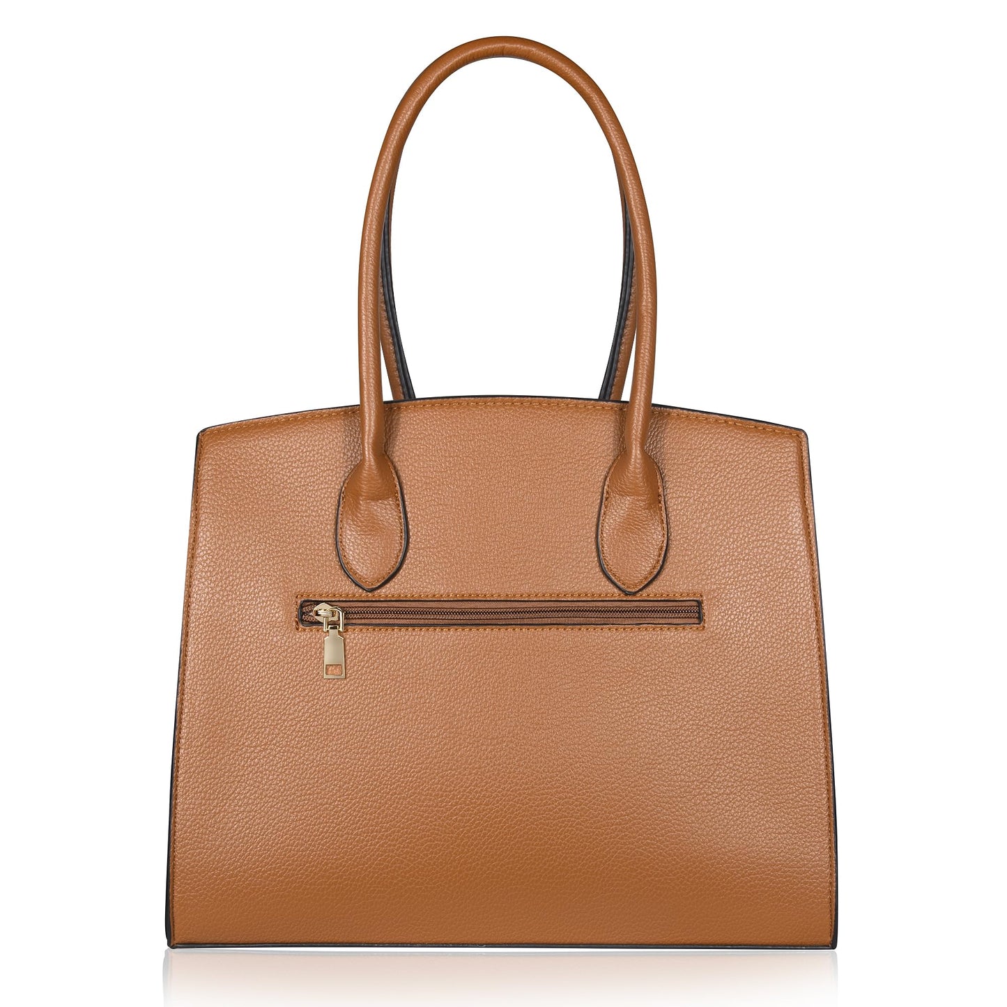 Designer Classic Top Handbags For women, Shoulder Purses For Ladies, Adjustable Strap Work Satchel with Wallet, BROWN