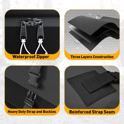Rooftop Cargo Carrier Bag, WILDROAD 21 Cubic Feet 600D Ultra Anti-Tear Fabric Waterproof Car Roof Bag, Soft-Shell Roof Bag with Storage Bag, Anti-Slip Mat and 6 Door Hooks Fits Car with/Without Racks