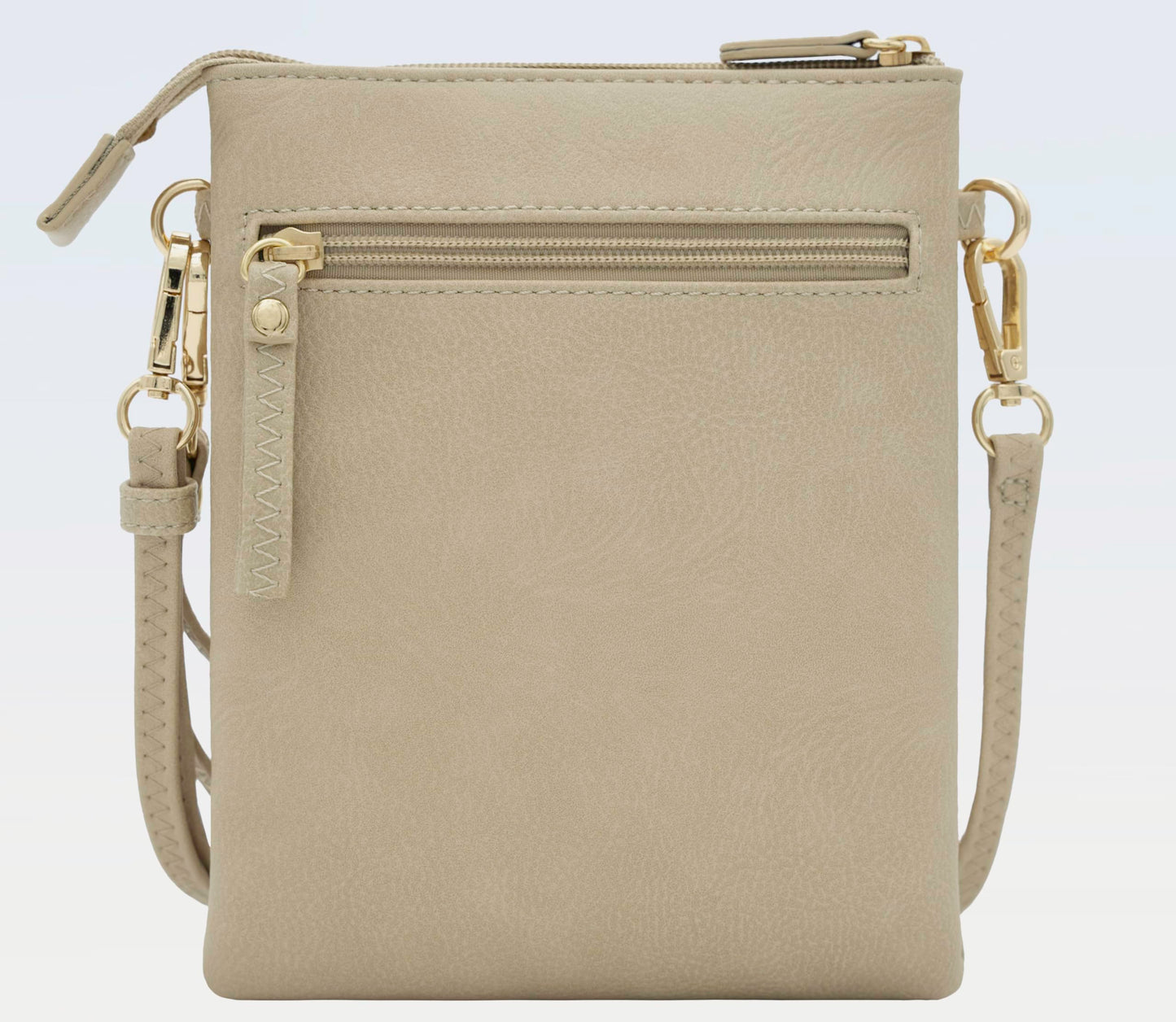 Solene Women's Faux Leather Organizer Multi Zipper Pockets Handbag With Detachable Wristlet Crossbody Bag-WU002(Brick)