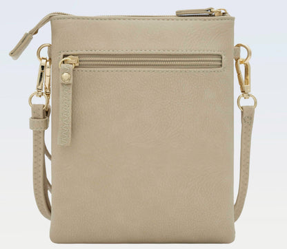 Solene Women's Faux Leather Organizer Multi Zipper Pockets Handbag With Detachable Wristlet Crossbody Bag-WU002(Brick)