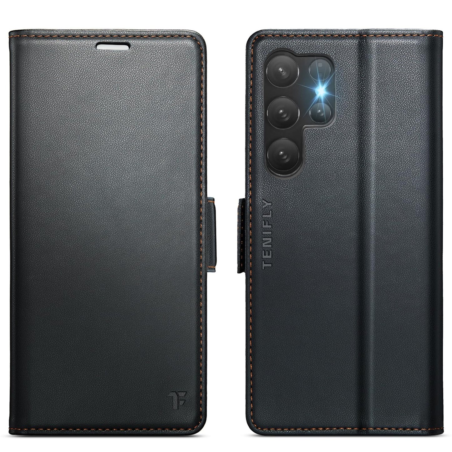Tenifly for Samsung Galaxy S24 Ultra Case Wallet with RFID Blocking Card Holder, PU Leather Kickstand Protective Flip Phone Cover Fit for Galaxy S24 Ultra 6.8", Black