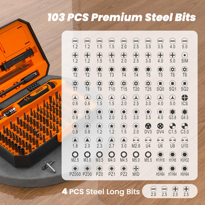 JOREST 40Pcs Small Precision Screwdriver Set with Torx Triwing Phillips, Mini Repair Tool Kit for Macbook, Computer, Laptop, PC, iPhone, PS5, Xbox, Switch, Glasses, Watch, Ring Doorbell, Electronics