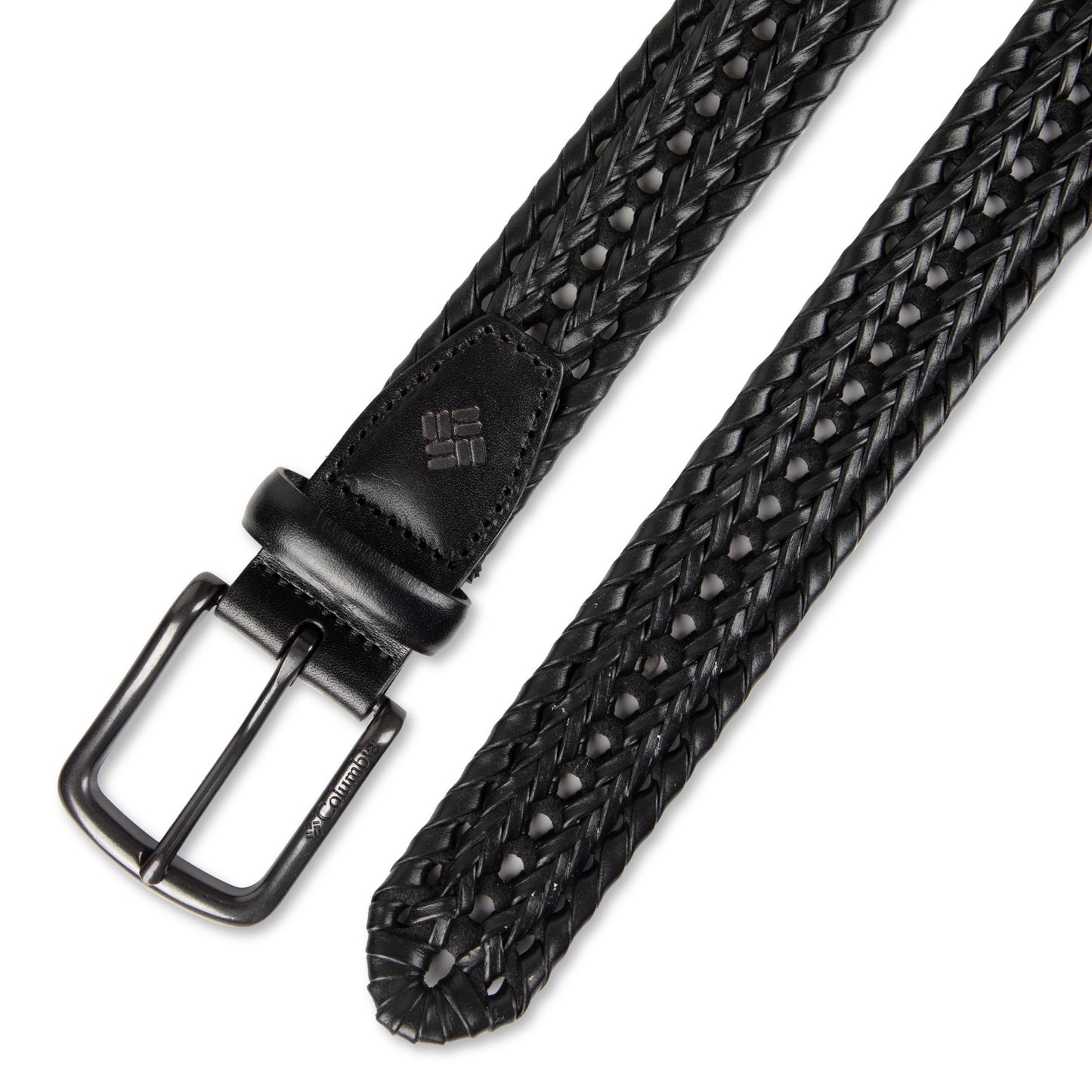 Columbia Men's Fully Adjustable Lace Braid Belt, Black, Large
