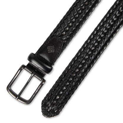 Columbia Men's Fully Adjustable Lace Braid Belt, Black, Small