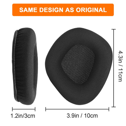 Replacement Ear Pads Cushions for Corsair Void & Corsair Void PRO RGB Wired/Wireless Gaming Headsets with Black Mesh Fabric, Memory Foam - Black