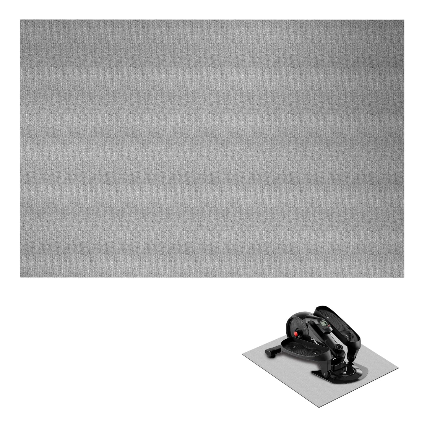 Wiojtry Double Non-Slip Workout Mat for Ellipse Leg Exerciser, Ellipse Machine Mat, Exercise Mat for Under Desk Ellipticals, Suitable for Electric Seated Foot Pedal Exerciser