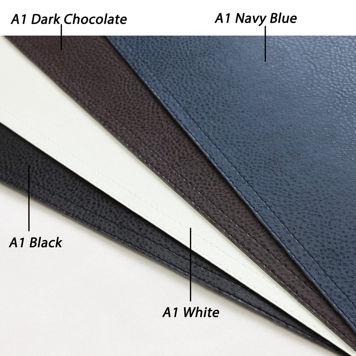 Wintop Group PU Leather Placemats, 13"X17.5", Set of 6, Black