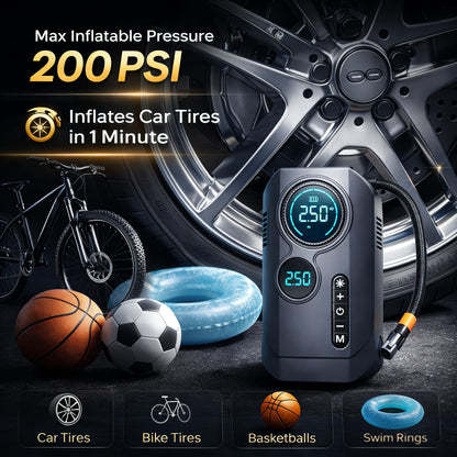 Portable Car Battery Jump Starter with Air Compressor