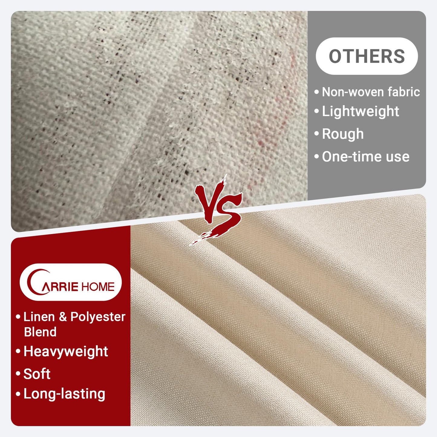 CARRIE HOME Red Christmas Snowflake Lumbar Pillow Covers 12x20 Set of 2, 12 x 20 Red and White Winter Holiday Throw Pillow Covers, Outdoor Rectangle Christmas Pillows for Porch (No Pillow Inserts)