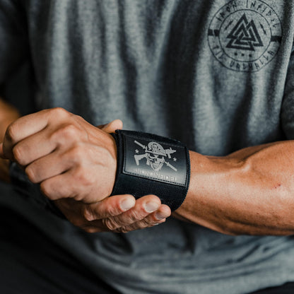 Wrist Wraps for Weightlifting - 18" Heavy Duty Support for Working Out, Gym Accessories for Men - Use for Lifting, Crossfit, Fitness, Exercise, Bench Press, Powerlifting (Black)