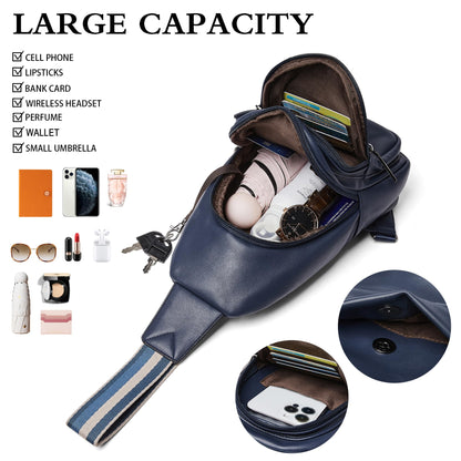 Sling Bag Crossbody Bags for Women Small Cross Body Bag Fanny Packs Chest Sling Purse for Daily Travel Leisure Sport
