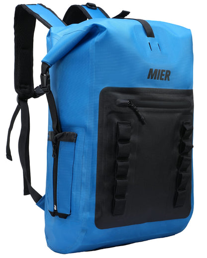MIER Dry Bag Waterproof Backpack 30L Dry Sack Heavy Duty Roll-Top Closure for Kayaking, Beach, Boating, Swimming, Surfing, Blue