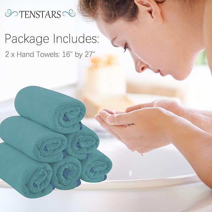 TENSTARS Silk Hemming Hand Towels