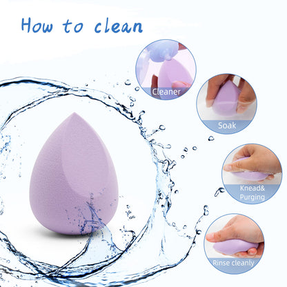 COSTICA Makeup Sponge Set Blender, Beauty Sponge Makeup Blender Flawless for Liquid - Multi Colored 4 pcs Rose Series