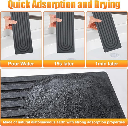 Kitchen Sink Faucet Mat, Super Absorbent Diatomaceous Earth Kitchen Sink Mat