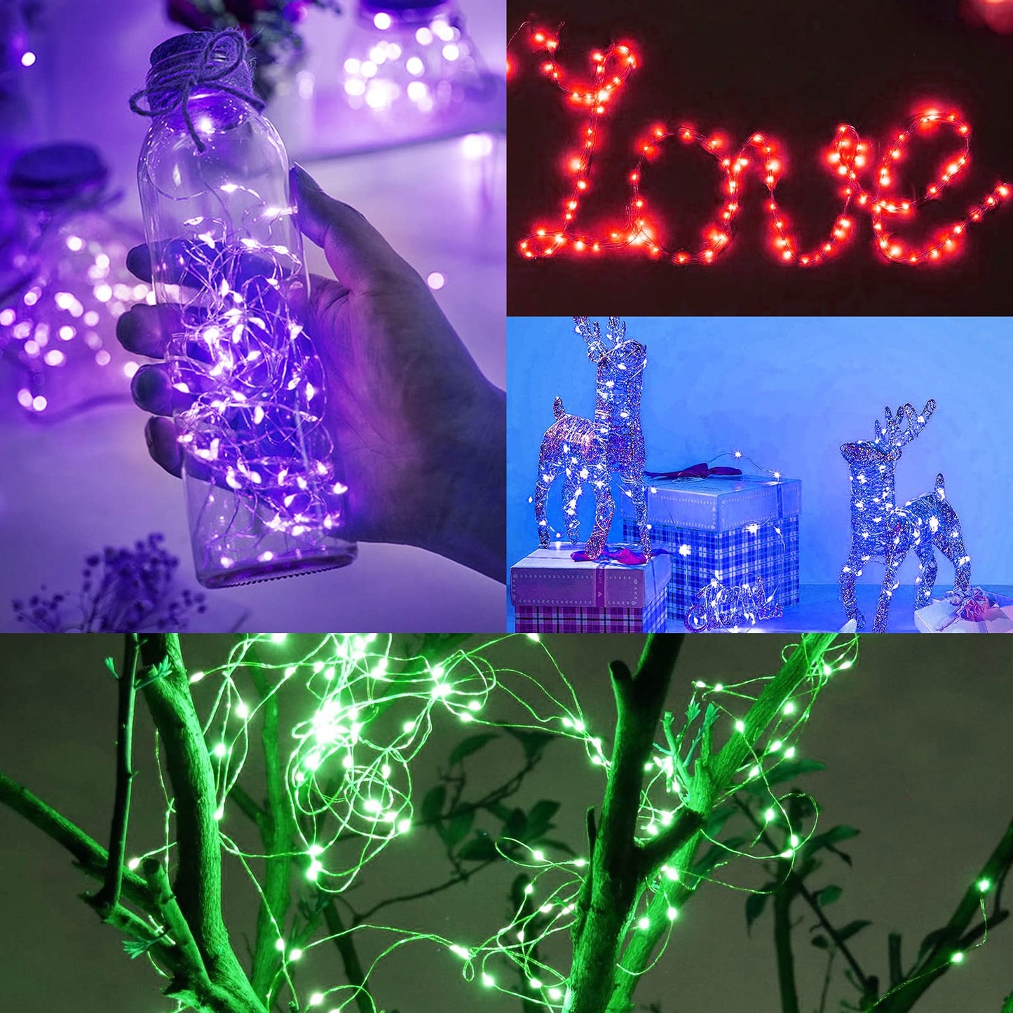 Rivokeer 12 Pack Fairy Lights Battery Operated String Lights，7FT 20LED Waterproof Silver Wire Christmas Lights Outdoor,Firefly Mini Lights for Bedroom Party Birthday Wedding Indoor Decorations.