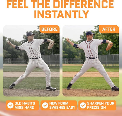 Baseball Pitching Lead Leg Trainer - Adjustable Stride & Resistance Aid for Pitchers | Heavy-Duty Steel, Improve Power & Balance