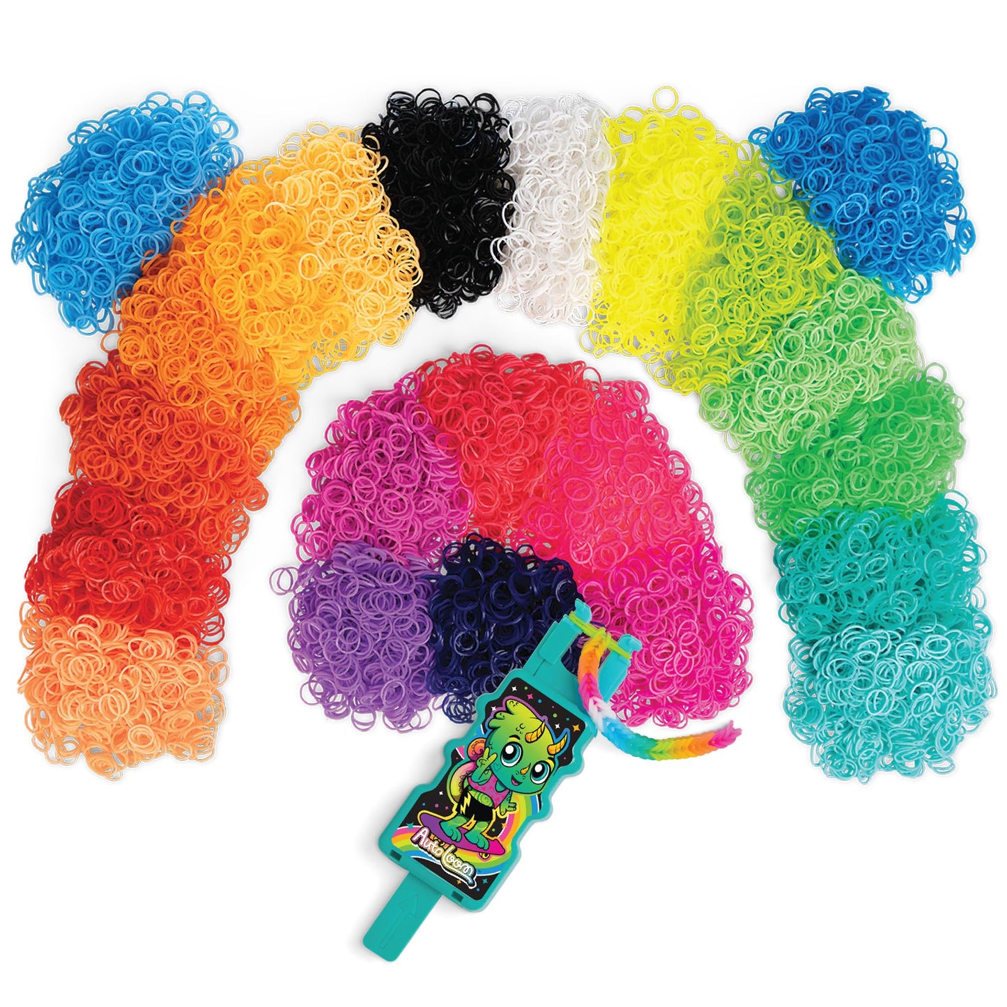 Rainbow Loom: 11,000 Neon Bands AutoLoom Refill Mega Pack + AutoLoom Tool, 22 Bright Colors – Ultimate DIY Bracelet & Jewelry Making Kit for Kids 7+
