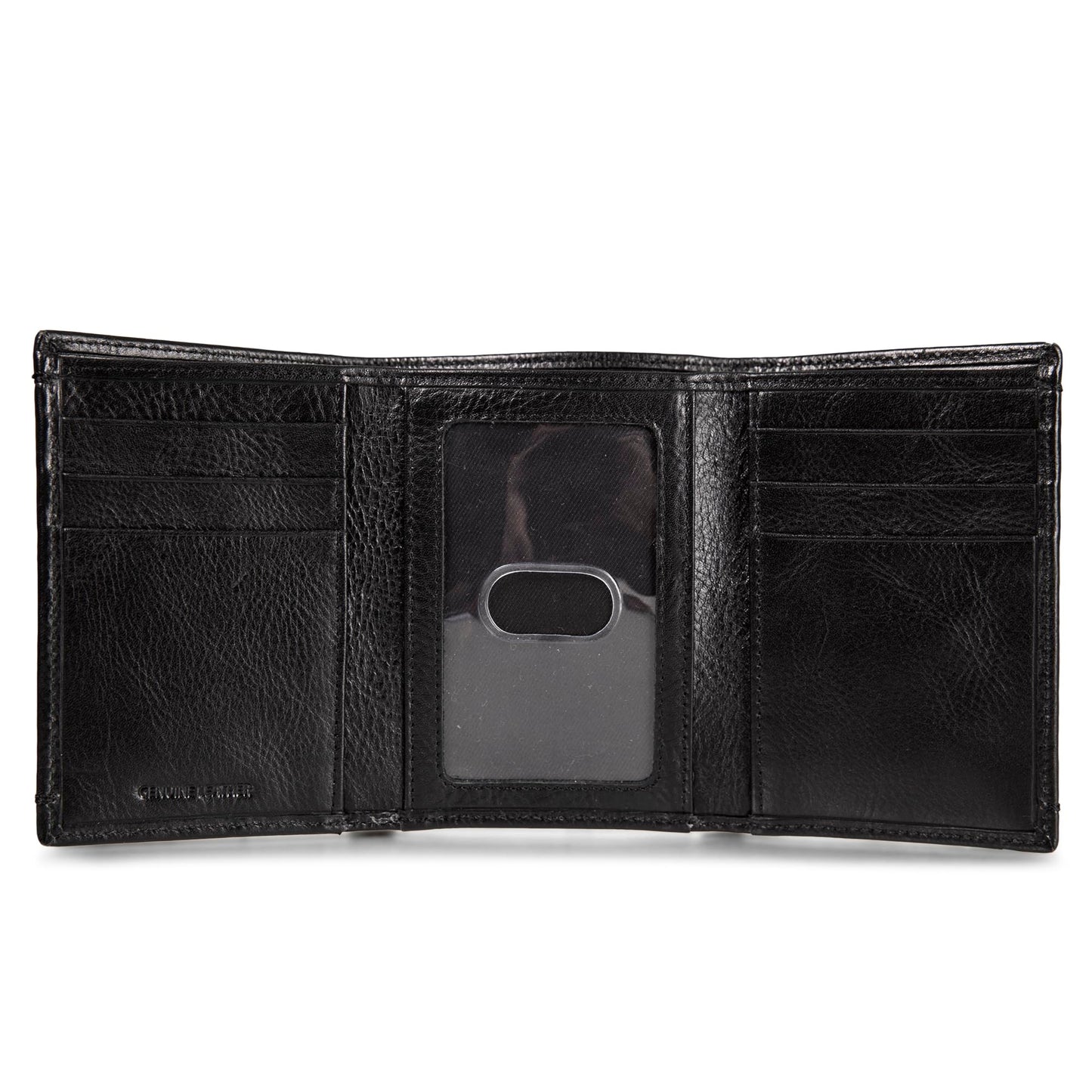 Lucky Brand Men's Smooth Leather Trifold Wallet - with RFID Blocking Lining, 6 Card Slots and Large Bill Pocket- Black