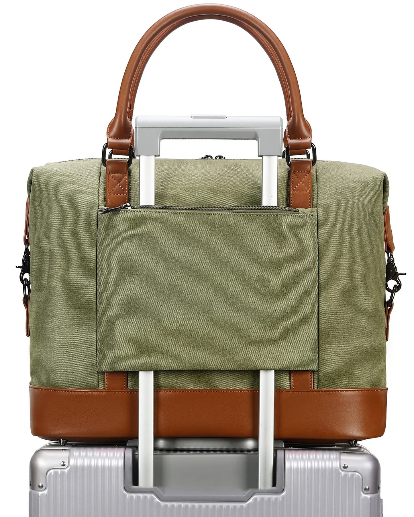 Bluboon Travel Tote Bags with Zipper Ladies Canvas Bag Weekender Overnight Bag for Women Carry on Duffel Bag Trolley Sleeve