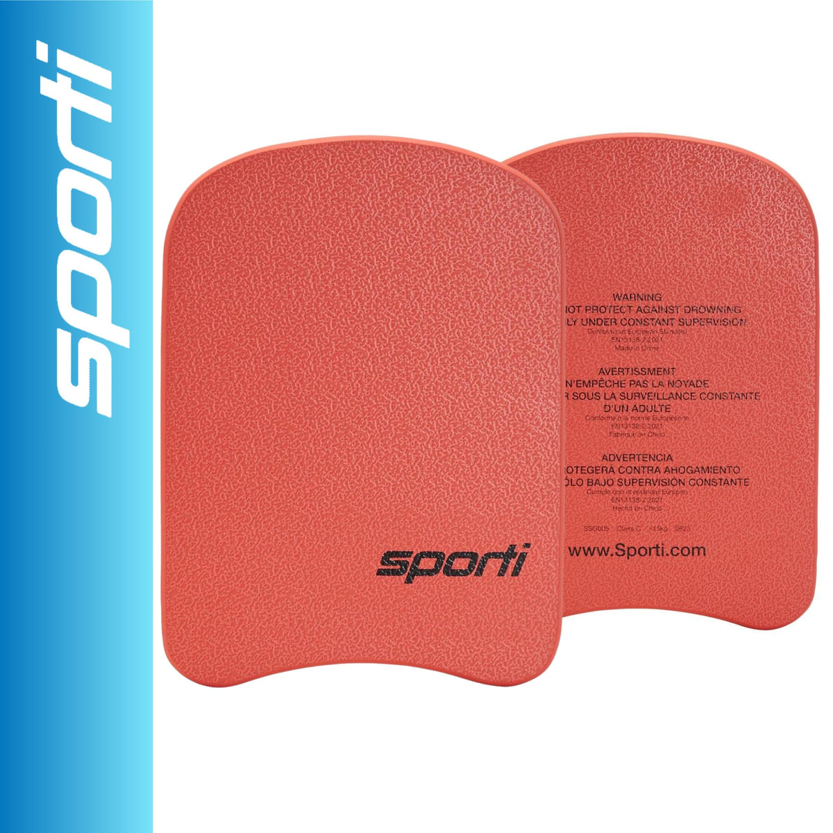 Sporti Junior Kickboard for Swim Training Lesson, Swimming Kick Board for Kid, Water Board for Junior, Swimming Training Aid - Red