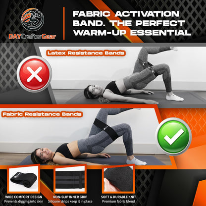 Ankle Resistance Bands with Cuffs & Bonus Fabric Resistance Bands for Working Out – Home Workout Set for Legs, Glutes, Yoga, Pilates, Strength Training Women & Men – Includes Bag & Guide