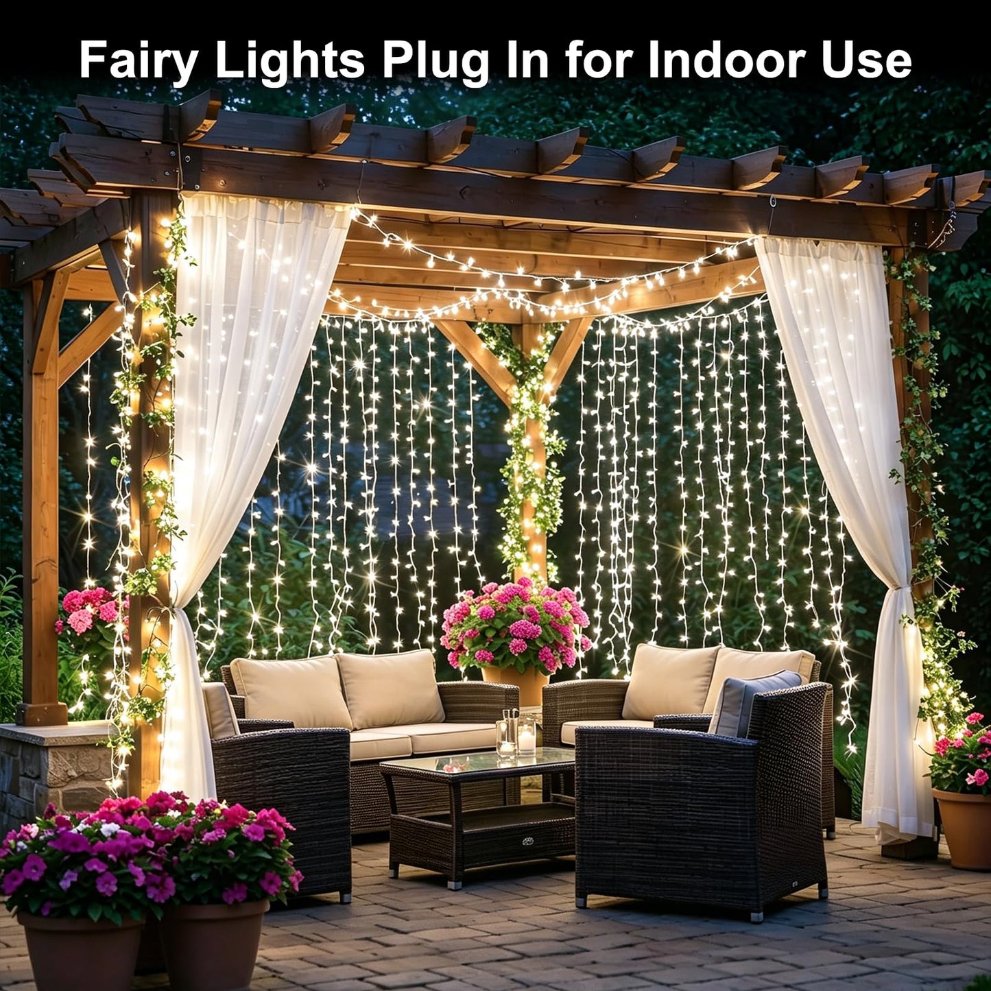 MGYIF 100FT 300 LED Christmas Lights Plug in,Cool White Waterproof Fairy Lights with Timer/8 Modes, Christmas Tree Lights Lighting Outdoor Indoor Garden Party Wedding Christmas Tree Decoration