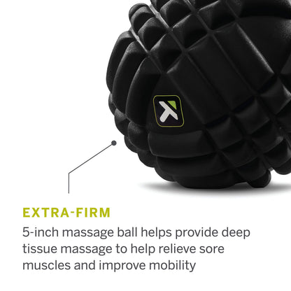 TRIGGERPOINT Performance Grid X Massage Ball for Deep Tissue Massage and Exercise Recovery, Black