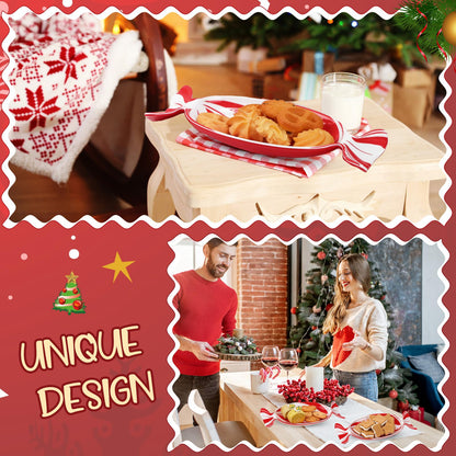 Teenyyou 1 Pcs Christmas Candy Dish Melamine Christmas Serving Tray Fruit Dessert Cookie Plates for Xmas Holiday Party Favor Dishwasher Safe
