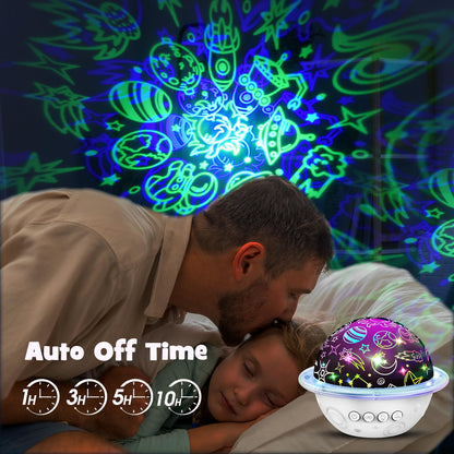 Night Light Lamp for Kids Room: Planet Night Light Projector for Bedroom Birthday Gifts for 3 4 5 6 7 8 9 10 11 12 Year Old, 4 in 1 Dinosaur & Universe & Star Night Lights Kids Room Decor