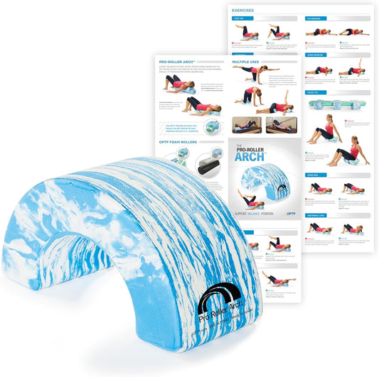 OPTP PRO-Roller Arch - Foam Roller Support and Positioning Tool – Use with 6-Inch Diameter Large Foam Rollers, A Short or Half Round Foam Roller
