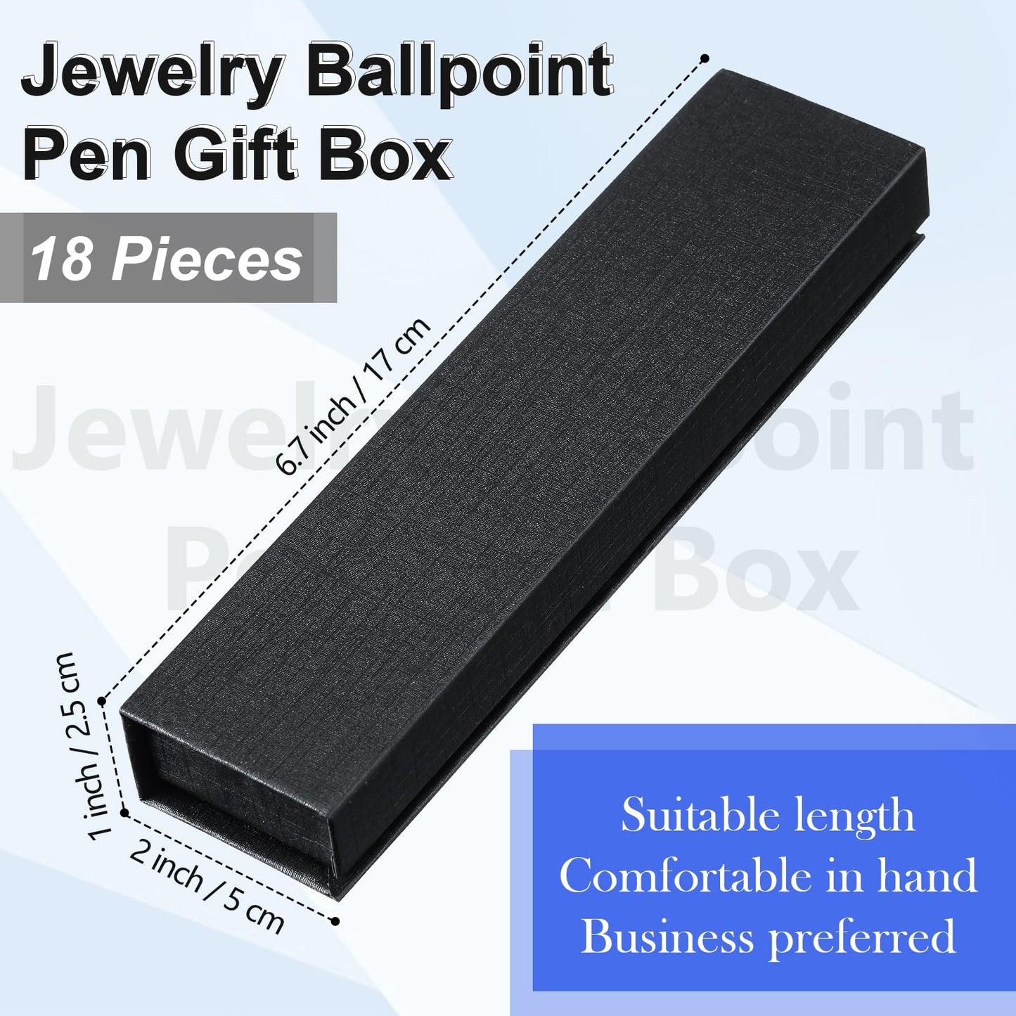 Gersoniel 6 Pcs Pen Boxes Gift Empty Black Pen Case with Cushion Cardboard Box Display Case for Jewelry Gift Birthday Souvenir Presentation Business Christmas Office Supplies