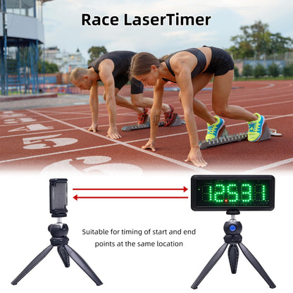 Race Laser Timer-LED Race Clock Battery Powered Stopwatch Timing Clock for Motorcycle Cycling Speed Training Short Run Race