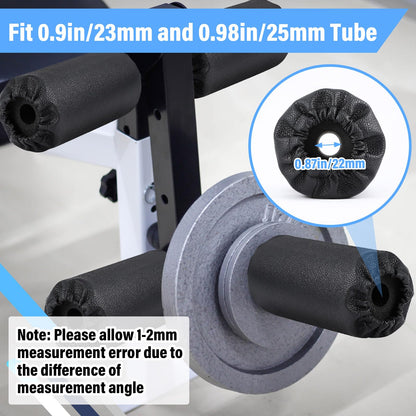 Hollowfly 4 Pcs Foam Foot Pads Foam Roller Pad Replacement for Weight Bench Inversion Table and Gym Exercise Equipments(8 x 3.5 x 0.8 Inches)