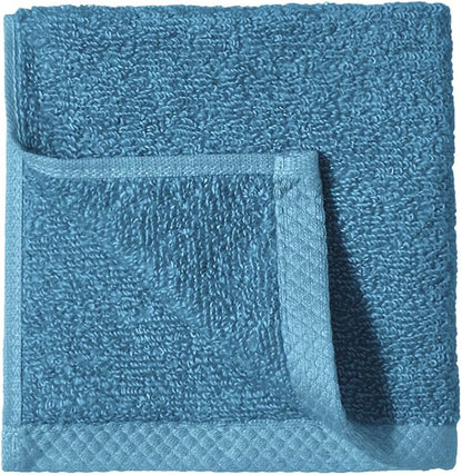 Amazon Basics Soft Cotton Washcloths, Lake Blue