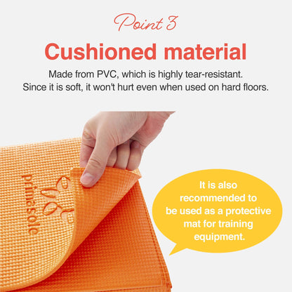 Primasole Folding Travel Yoga Mat Foldable light weight Easy to carry to Workout Fitness Class Beach Park Travel Picnics 4mm thick Azalea Pink Red Color PSS91NH027A