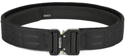 MOZETO Molle Battle Belt, 2" Battle Belts Tactical War Combat Quick Release Law Enforcement Duty Belts for Men