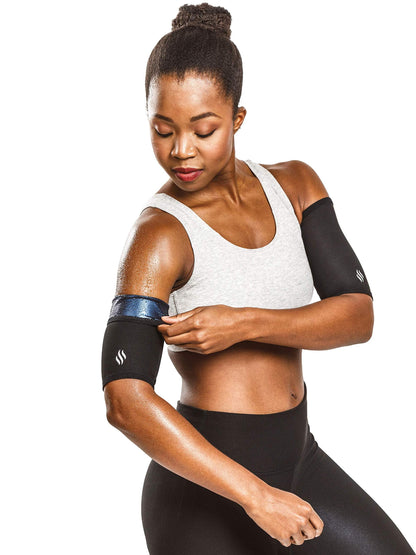 Sweat Shaper Women’s Arm Trimmers, Sauna Arm Shaper Compression Sweat Bands, Slimming Arm Band for Flabby Arms, 2 Pack,