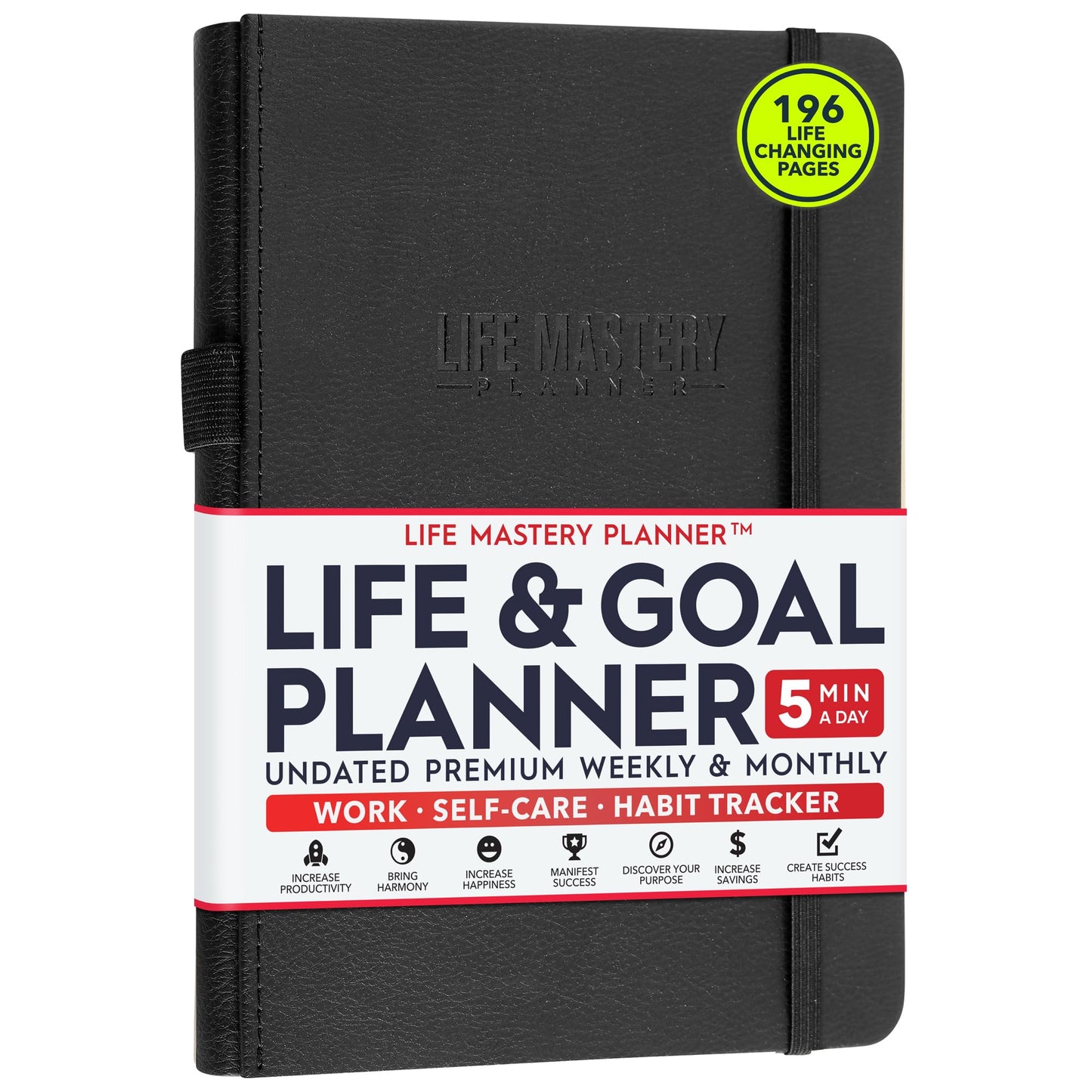 Life & Goal Planner - A 12 Month Journey to Crush Your Goals, Increase Productivity, Passion, Success & Happiness - Weekly & Monthly Life Planner, Habit-Tracker, Gratitude Journal & Organizer