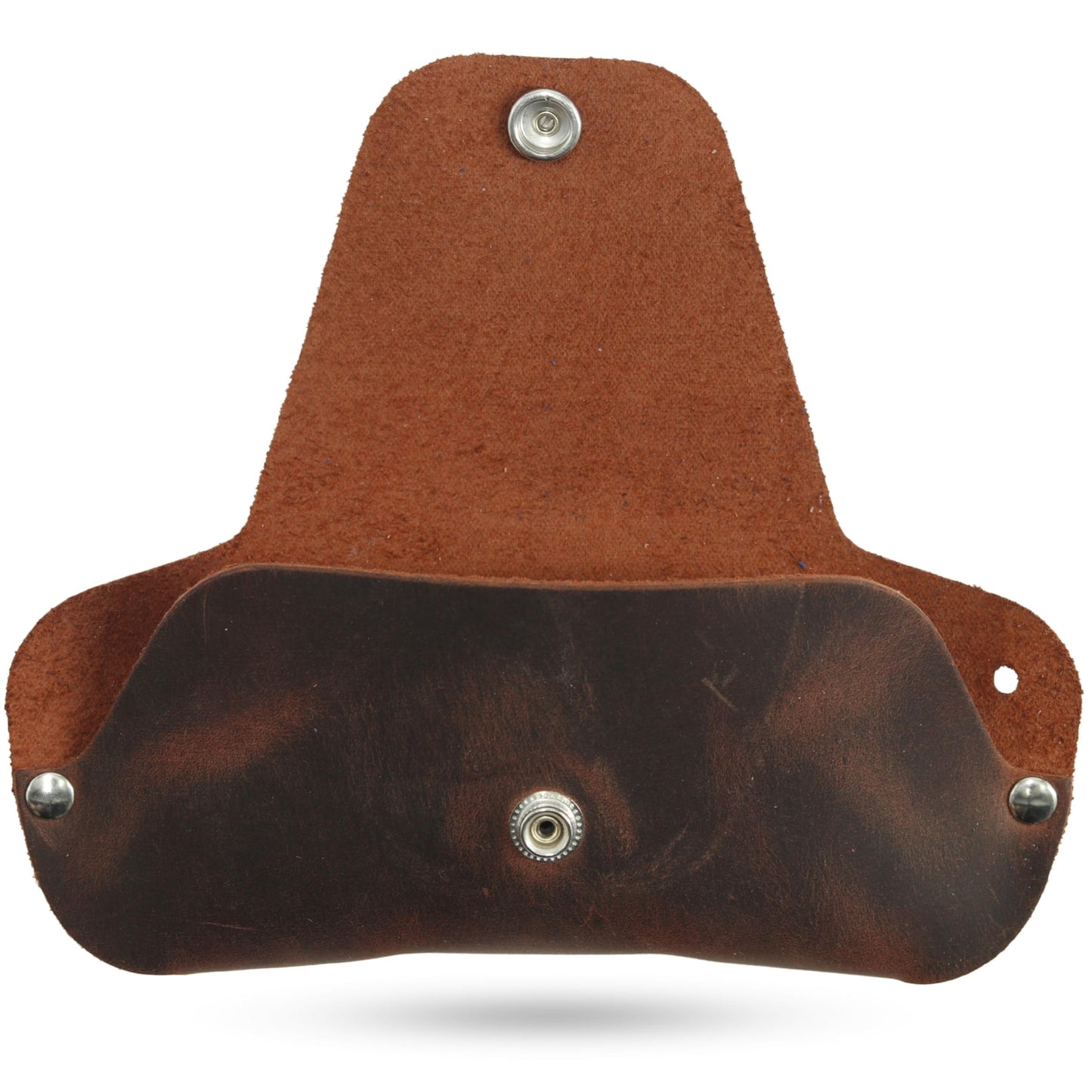 Toprank Leather Eyeglass Case - Handmade Slim Sunglasses Holder, Genuine and Universal Fit for Men and Women (Tan)