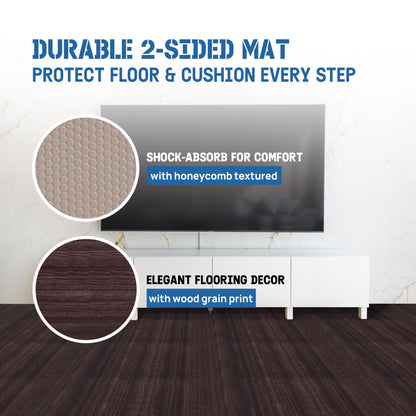 Yes4All EVA Interlocking Mats, Puzzle Floor Tiles, Foam Floor Padding with Border for Furniture, Home Space, Living Room, Garage 11,22,32 SQFT