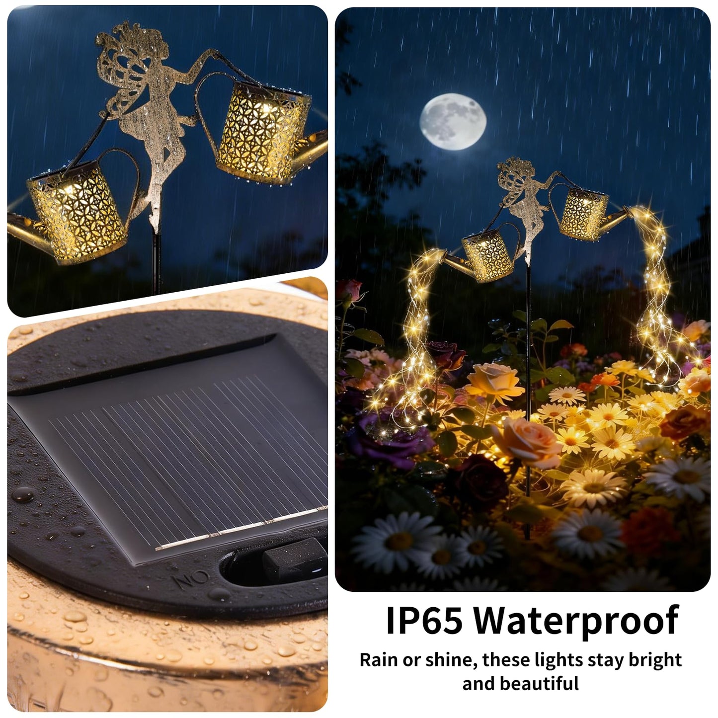 SRNPMIU Solar Watering Can Light - Solar Yard Decorations Outdoor,Garden Decor Lights for Yard,IP65 Waterproof Hanging Lantern Lights,Outside Garden Flower Bed Decor Light for Moms Birthday 2PCS