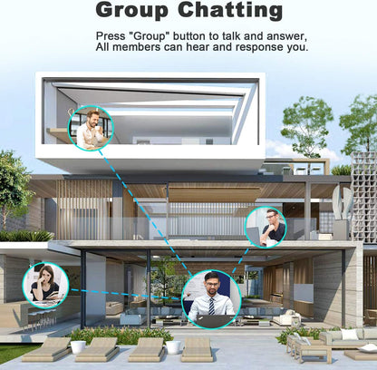 Intercoms Wireless for Home - 10 Channel 3 Privacy Code Wireless Intercom System for Home House Business Office - GLCONN 1.1 Mile Range Room to Room Intercom Communication System - 2 Pack