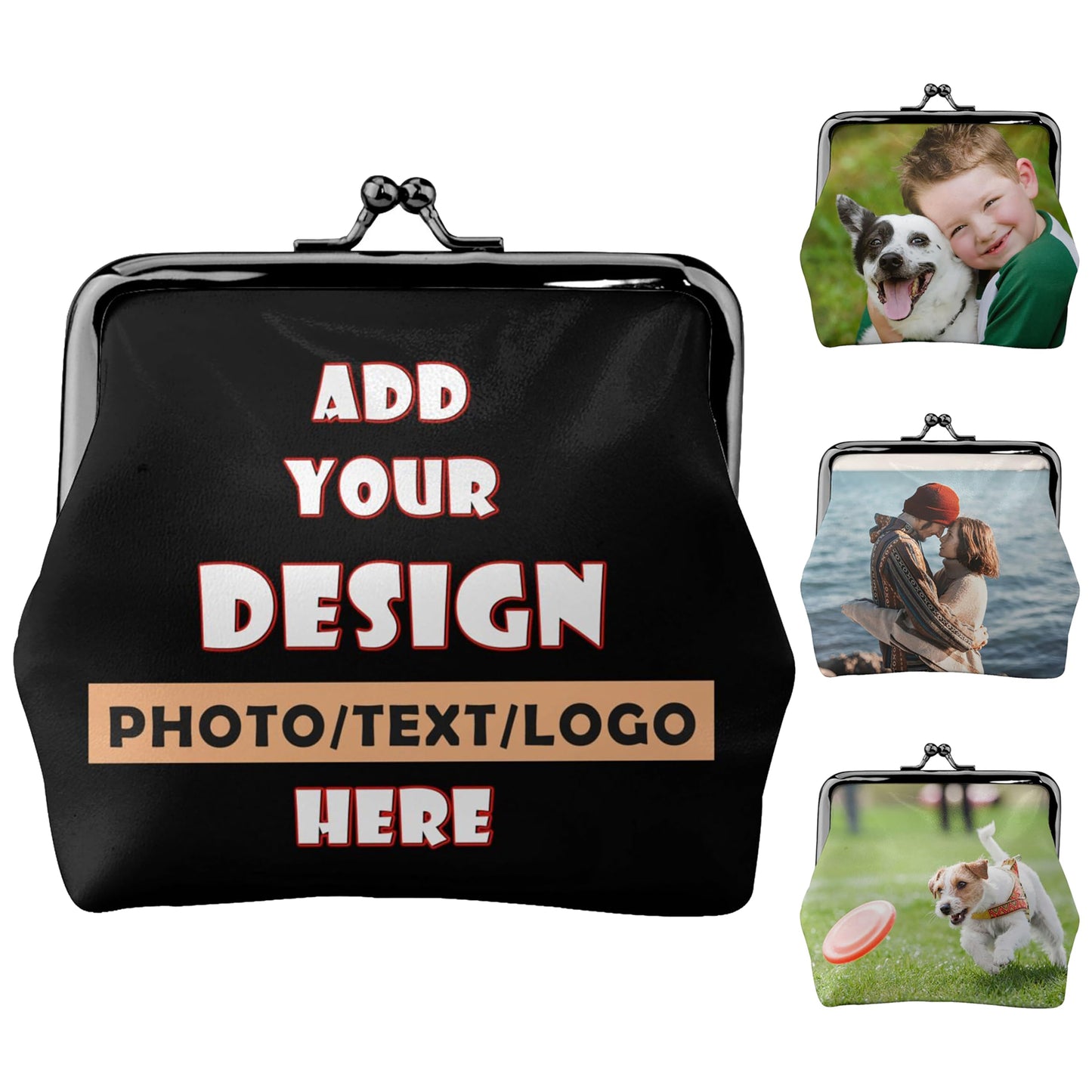 Custom Coin Purse Personalized Change Purse Design Your Photo Logo Name Change Purse Wallet Zipper Durable Cash Pouch Storage Bag for Women Gifts (Style 1)