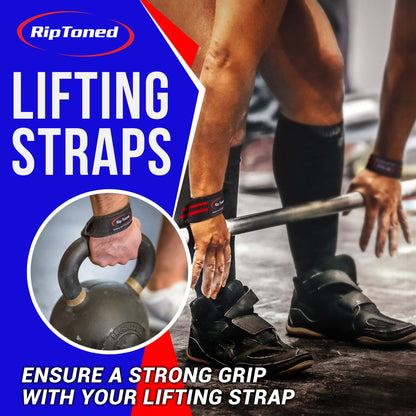 Rip Toned Lasso Lifting Straps for Weightlifting, 23¼" Padded, Pink Camo