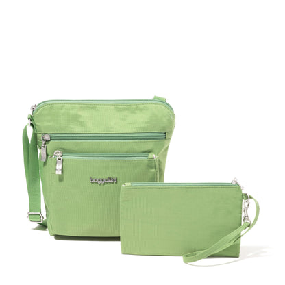 Baggallini Pocket Crossbody Bags for Women 8x8 Small Lightweight Durable Water-resistant Travel Purse W/Rfid