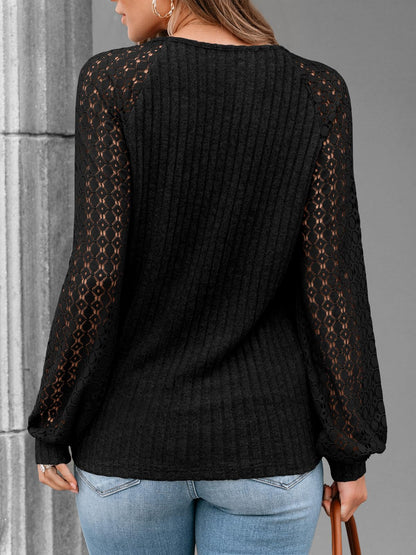 AUTOMET Women Long Sleeve Shirts Fall Lace Tops 2025 Fashion V Neck Sweaters Dressy Casual Winter Tunic Blouse Trendy Outfit