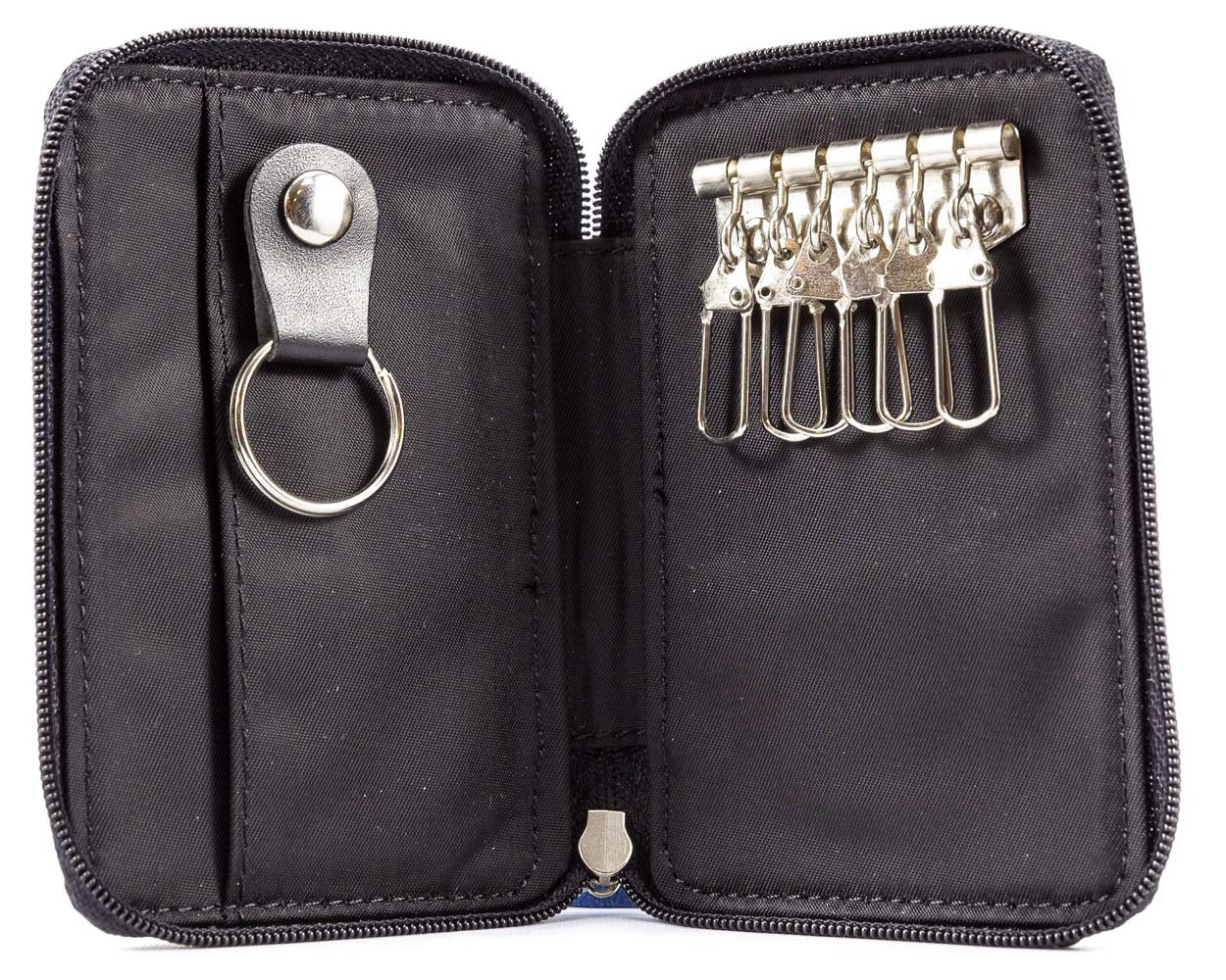 Big Skinny Leather Slim Key Case, Holds Up to 3 Cards, Black