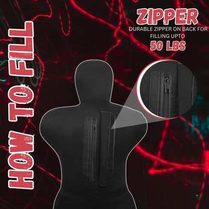 POZTEV Kids Grappling Dummy – 3ft Unfilled Wrestling Dummy, MMA & Jiu Jitsu Dummy Training for Youth