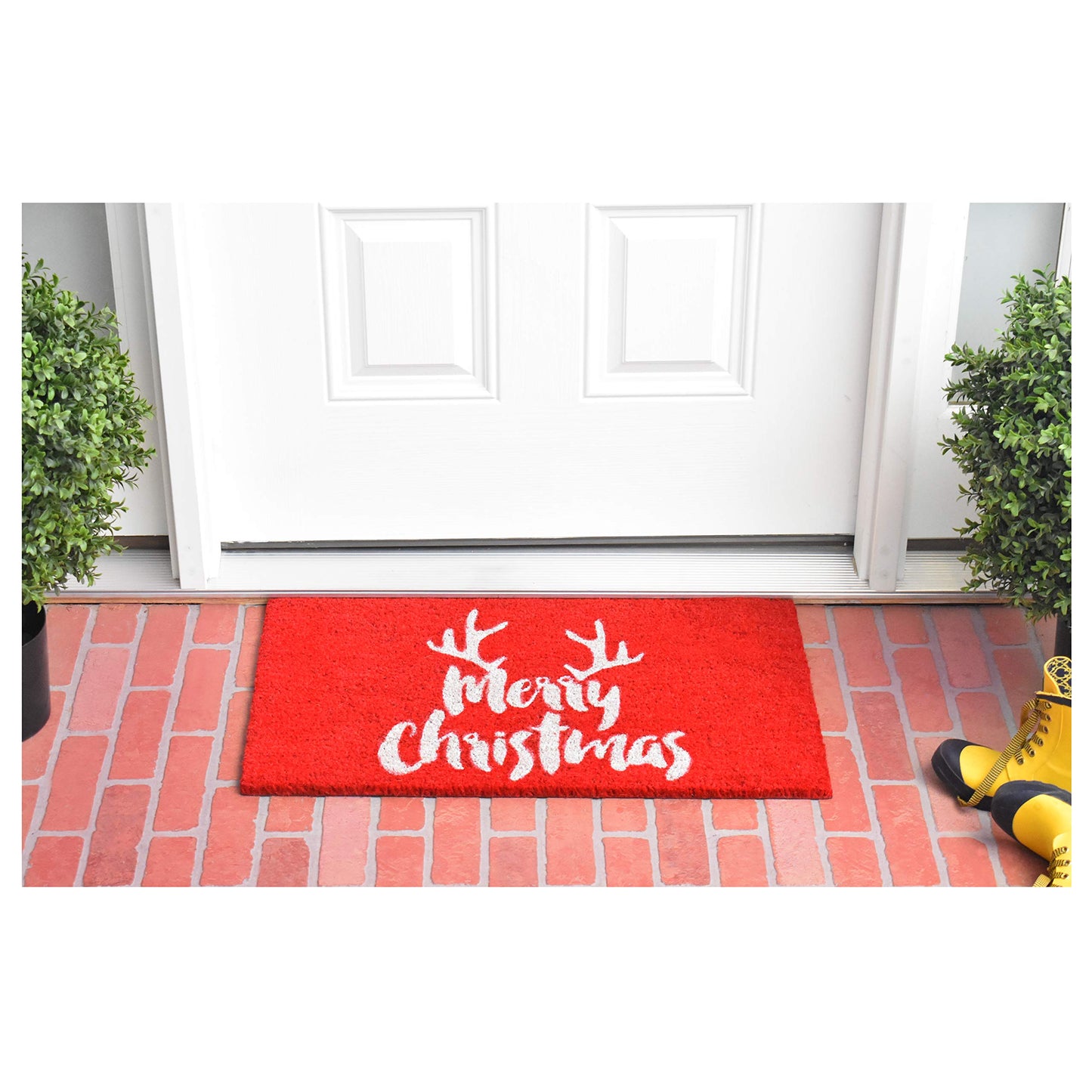Calloway Mills 101741729R Christmas Antlers Doormat